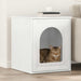 Katt Hus Glanset Hvit 53 x 52 x 62 cm Konstruert tre