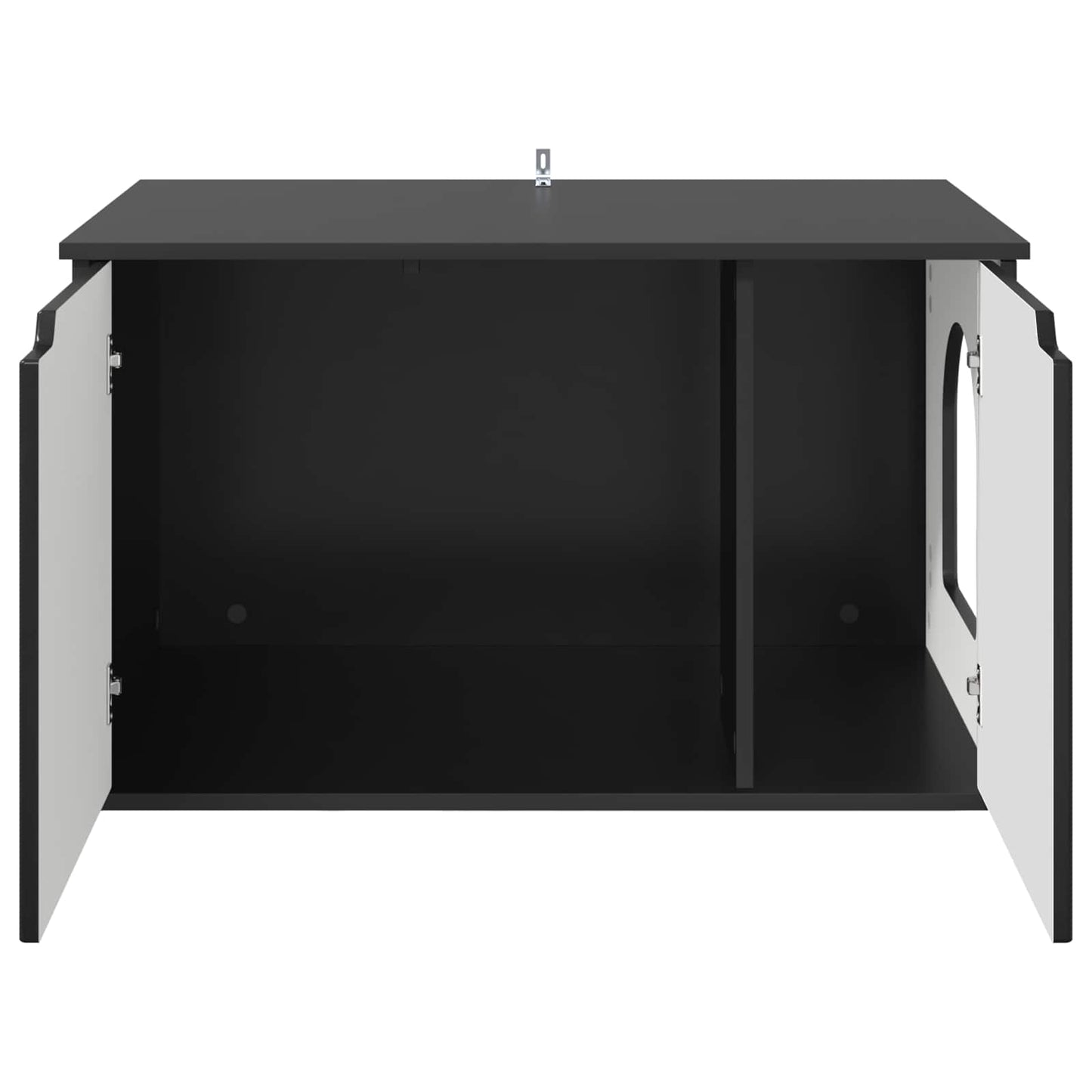 Katt Hus Svart 85 x 55 x 50,5 cm Konstruert tre