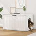 Katt Hus Glanset Hvit 85 x 55 x 50,5 cm Konstruert tre