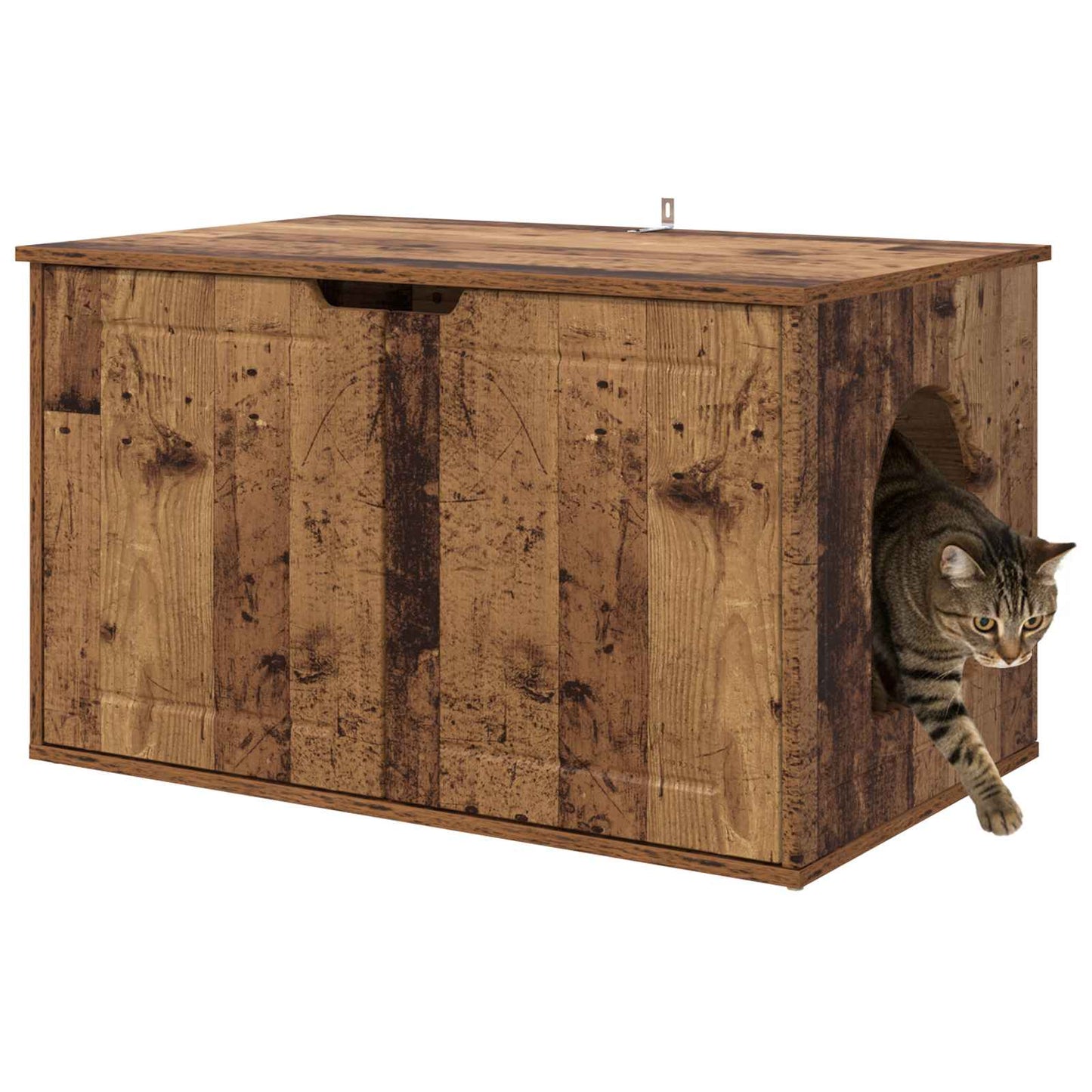 Katt Hus Gammelt tre 85 x 55 x 50,5 cm Konstruert tre