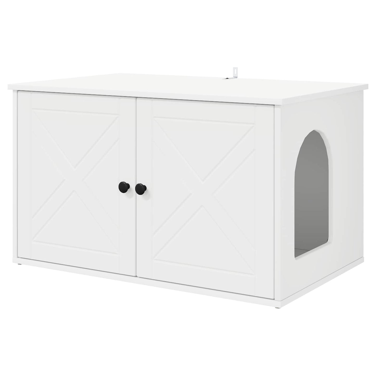Katt Hus Hvit 85 x 55 x 50,5 cm Konstruert tre