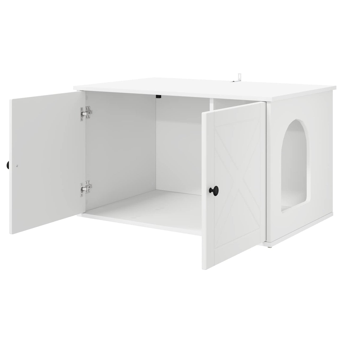 Katt Hus Hvit 85 x 55 x 50,5 cm Konstruert tre