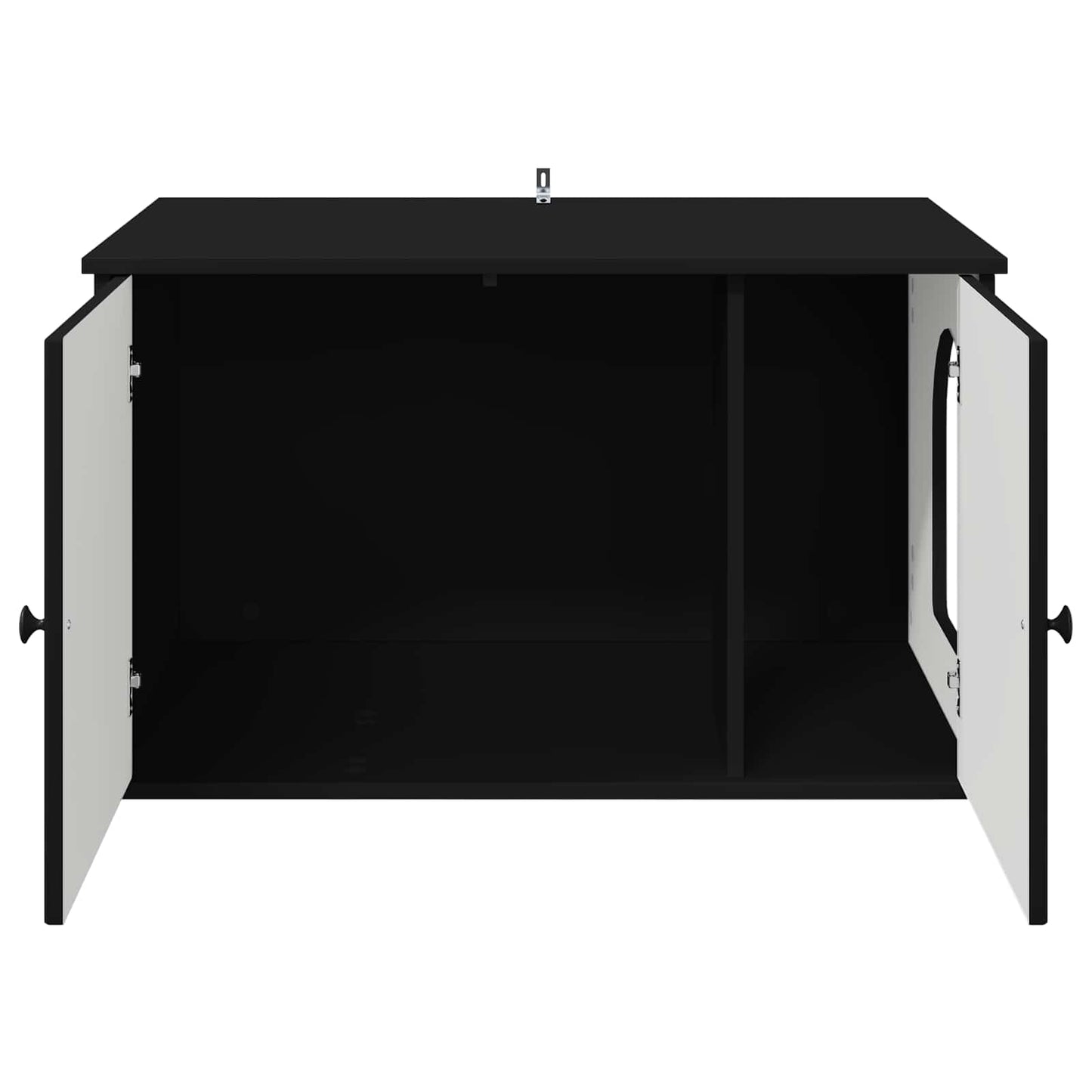 Katt Hus Svart 85 x 55 x 50,5 cm Konstruert tre
