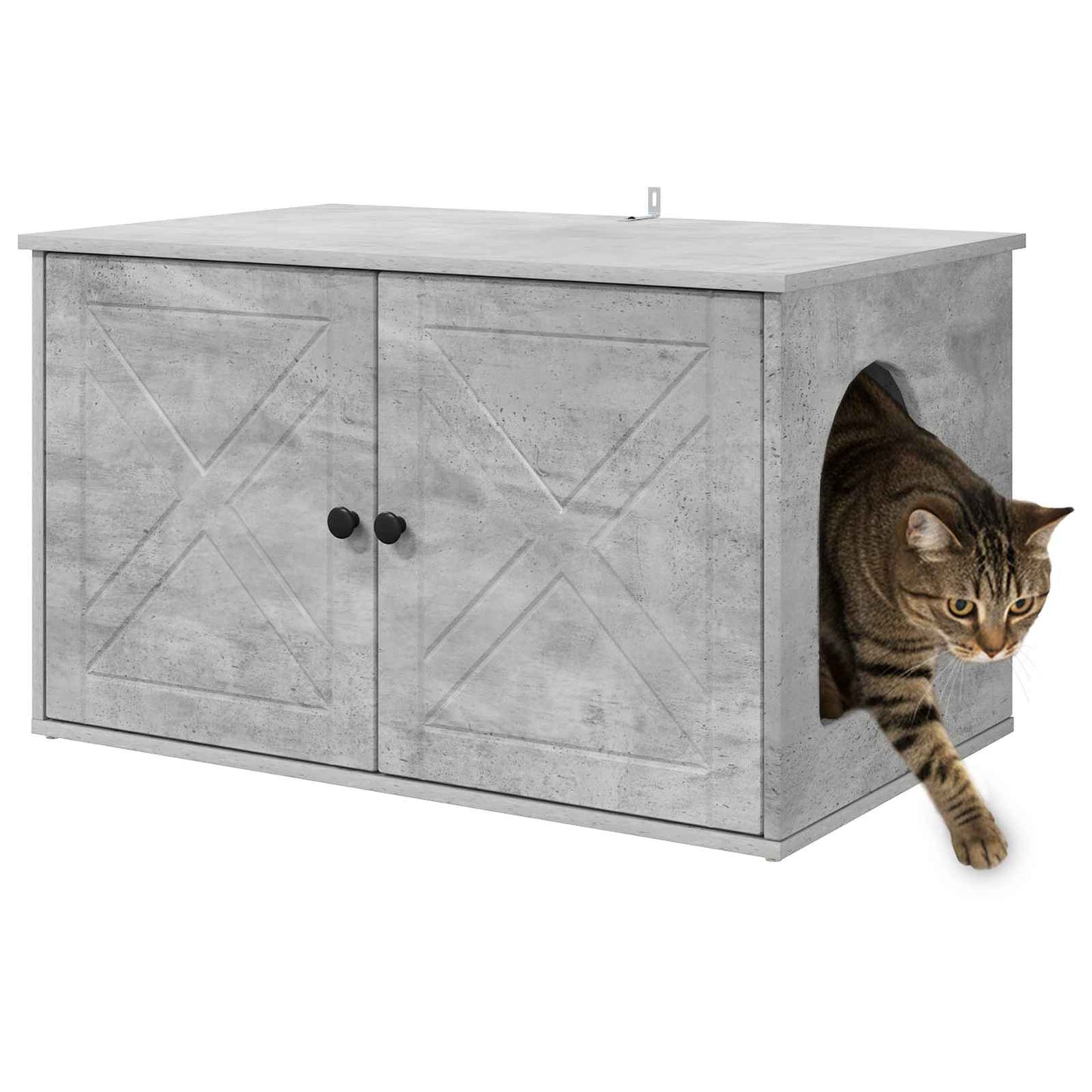 Katt Hus Betong 85 x 55 x 50 cm Konstruert tre