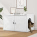 Katt Hus Glanset Hvit 85 x 55 x 50 cm Konstruert tre