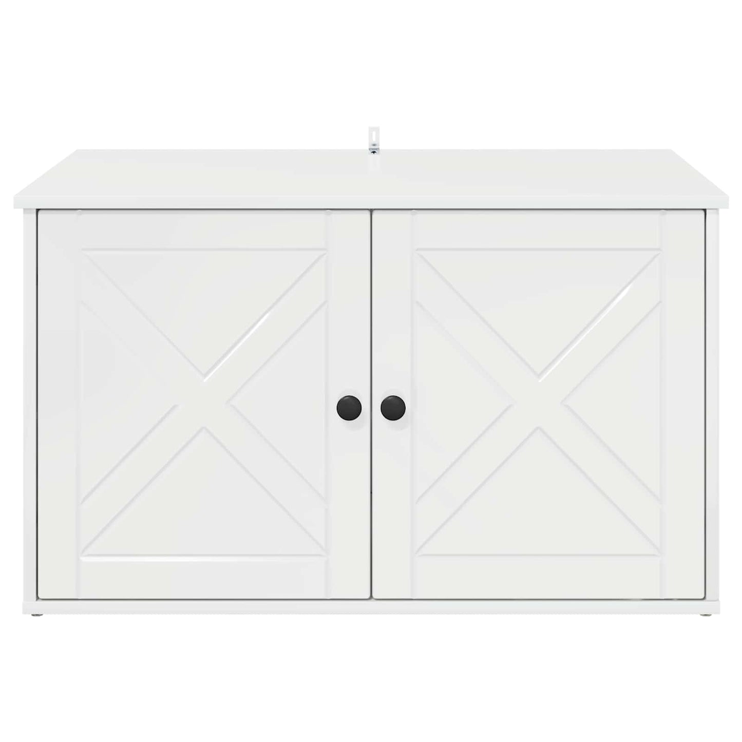 Katt Hus Glanset Hvit 85 x 55 x 50 cm Konstruert tre