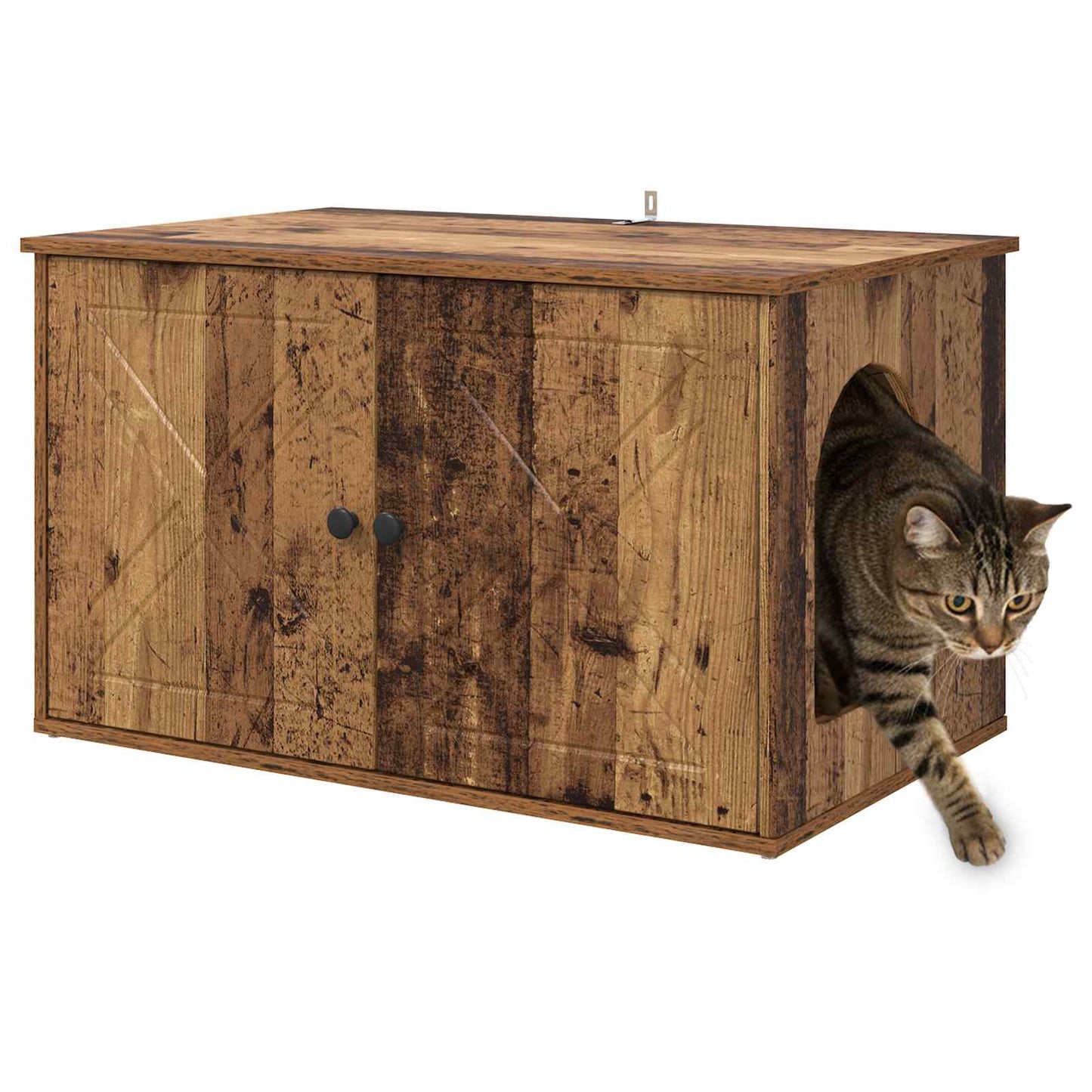 Katt Hus Gammelt tre 85 x 55 x 50 cm Konstruert tre