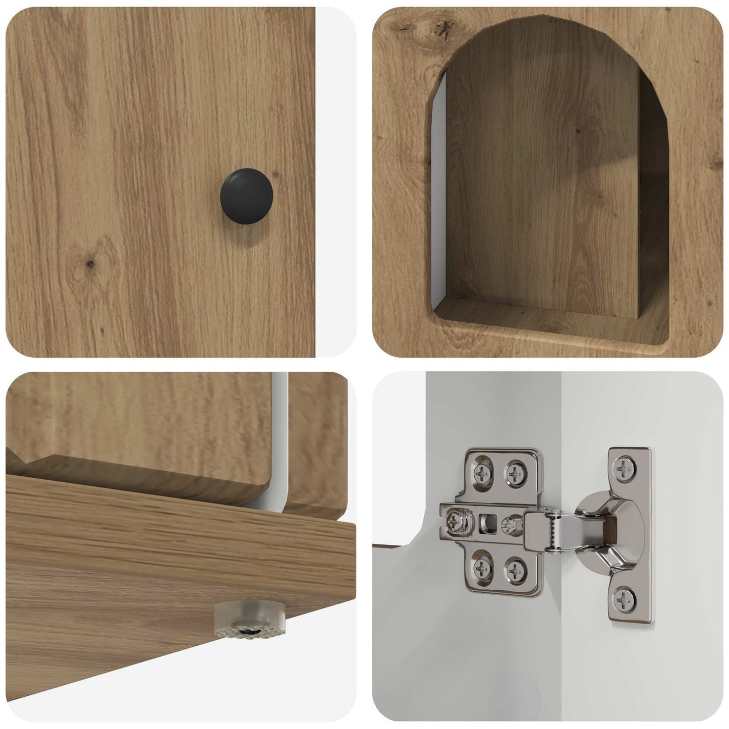 Katt Hus Kunstnerisk Eik 85 x 55 x 50 cm Konstruert tre
