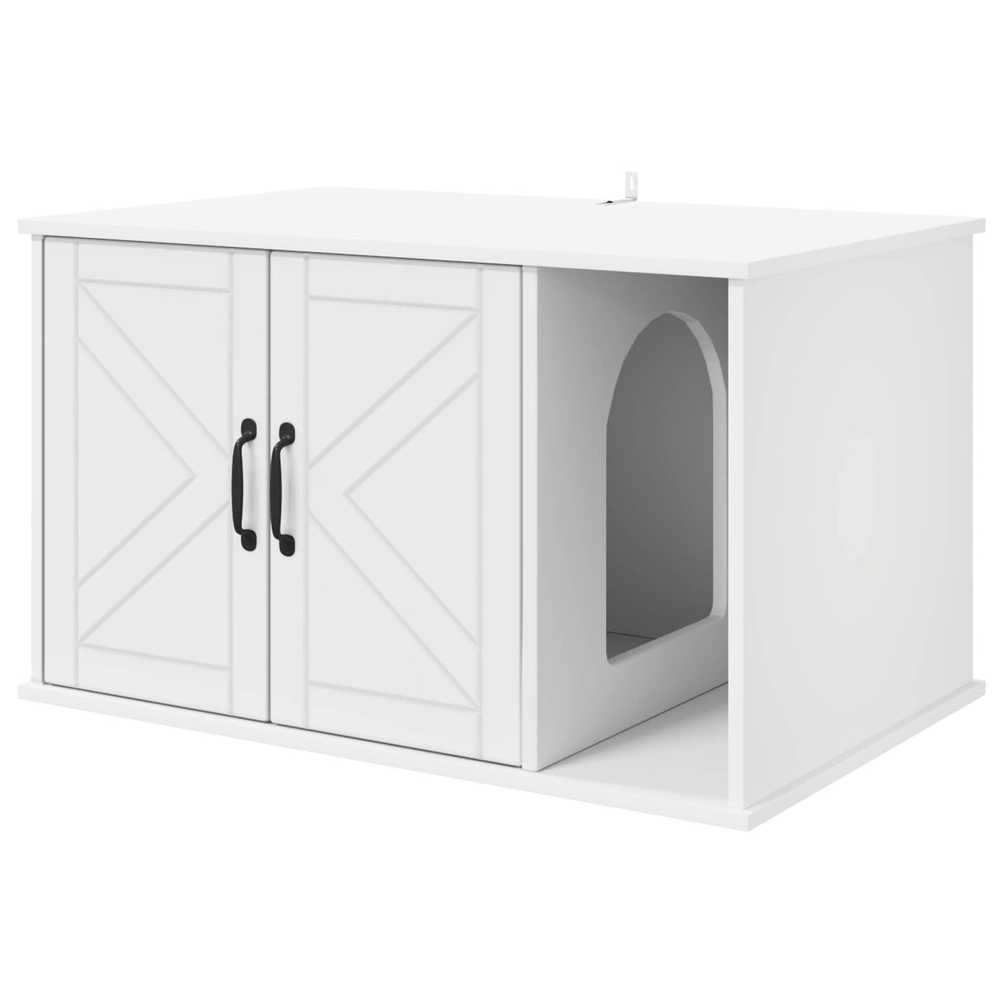 Katt Hus Hvit 85 x 55 x 50 cm Konstruert tre