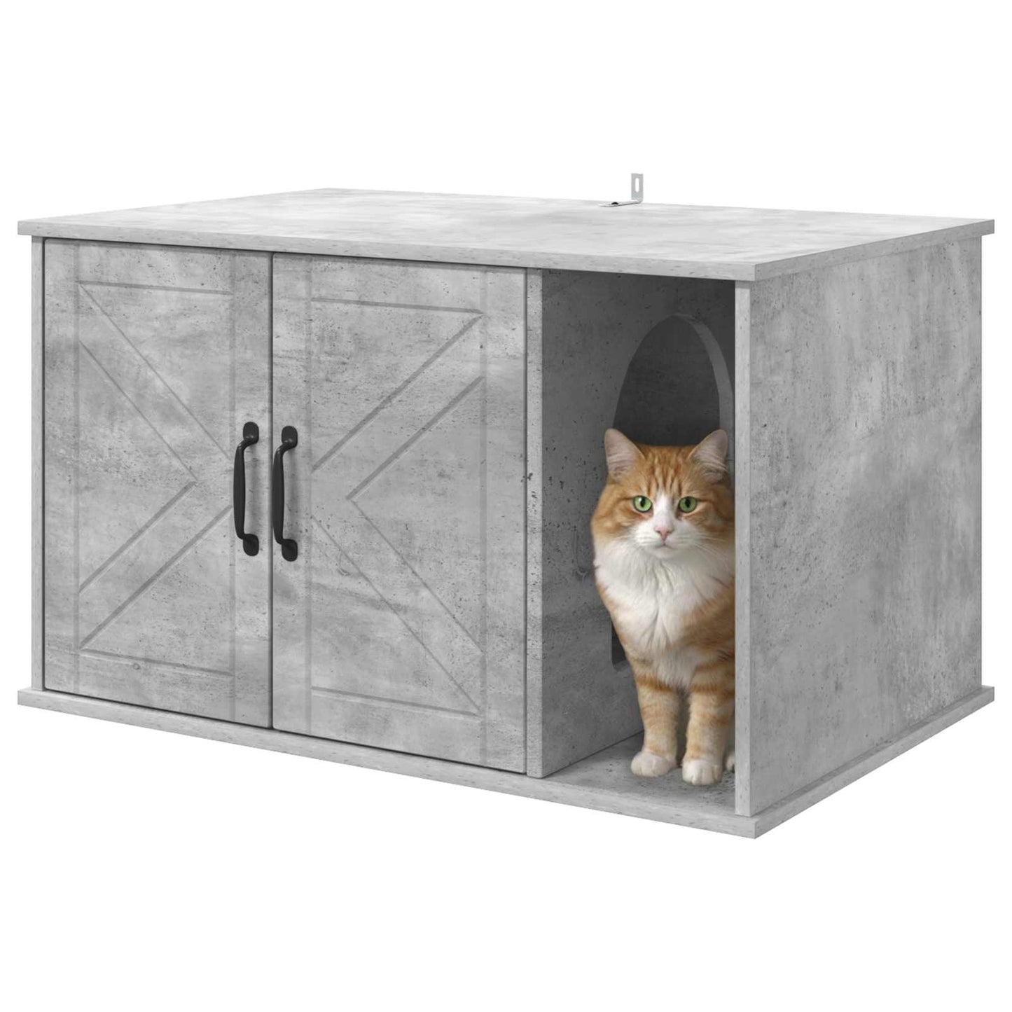 Katt Hus Betong 85 x 55 x 50 cm Konstruert tre