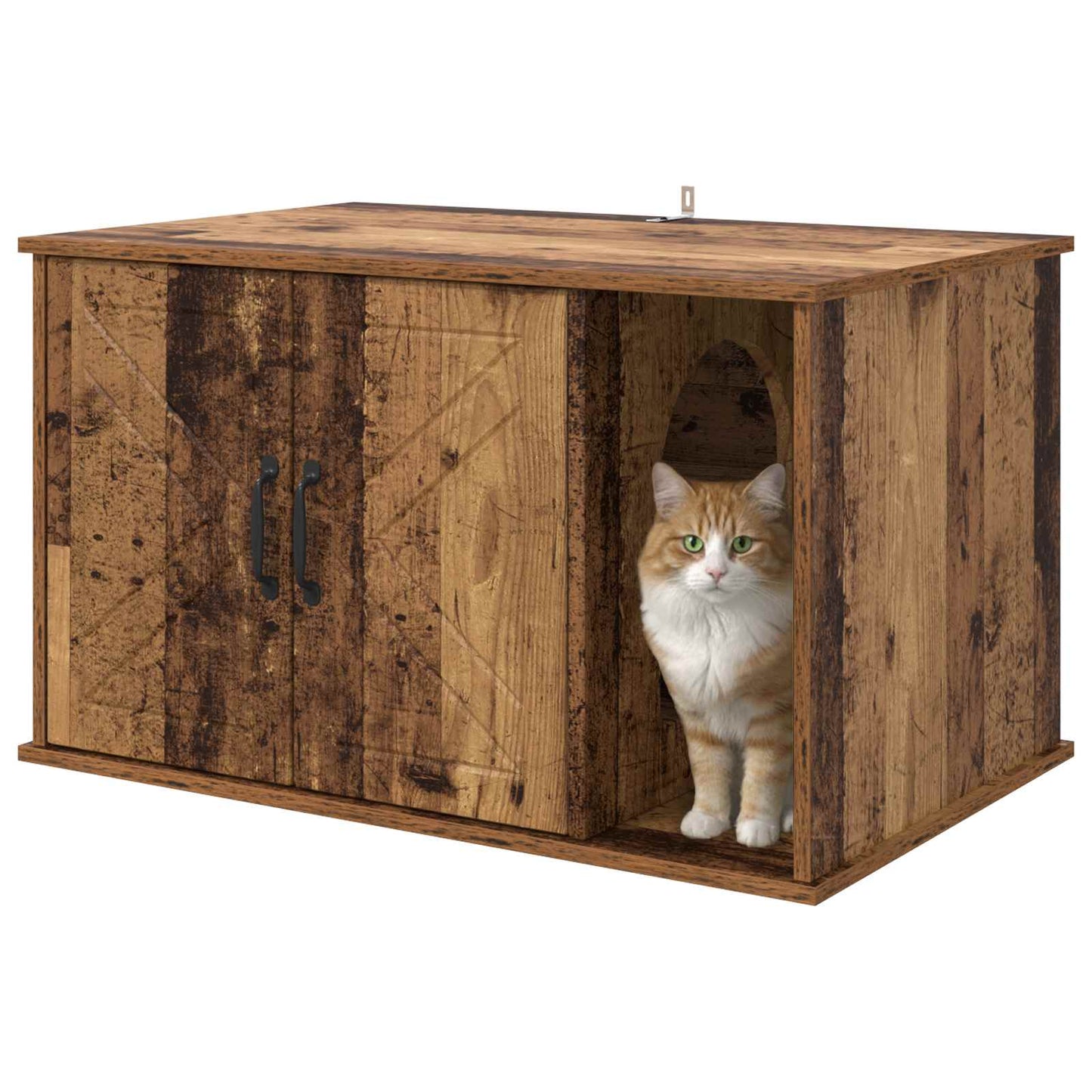 Katt Hus Gammelt tre 85 x 55 x 50 cm Konstruert tre