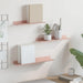 Vegghylle med hylle Veggmontert 3 pcs Rosa 40 x 9 x 2,5 cm vidaXL
