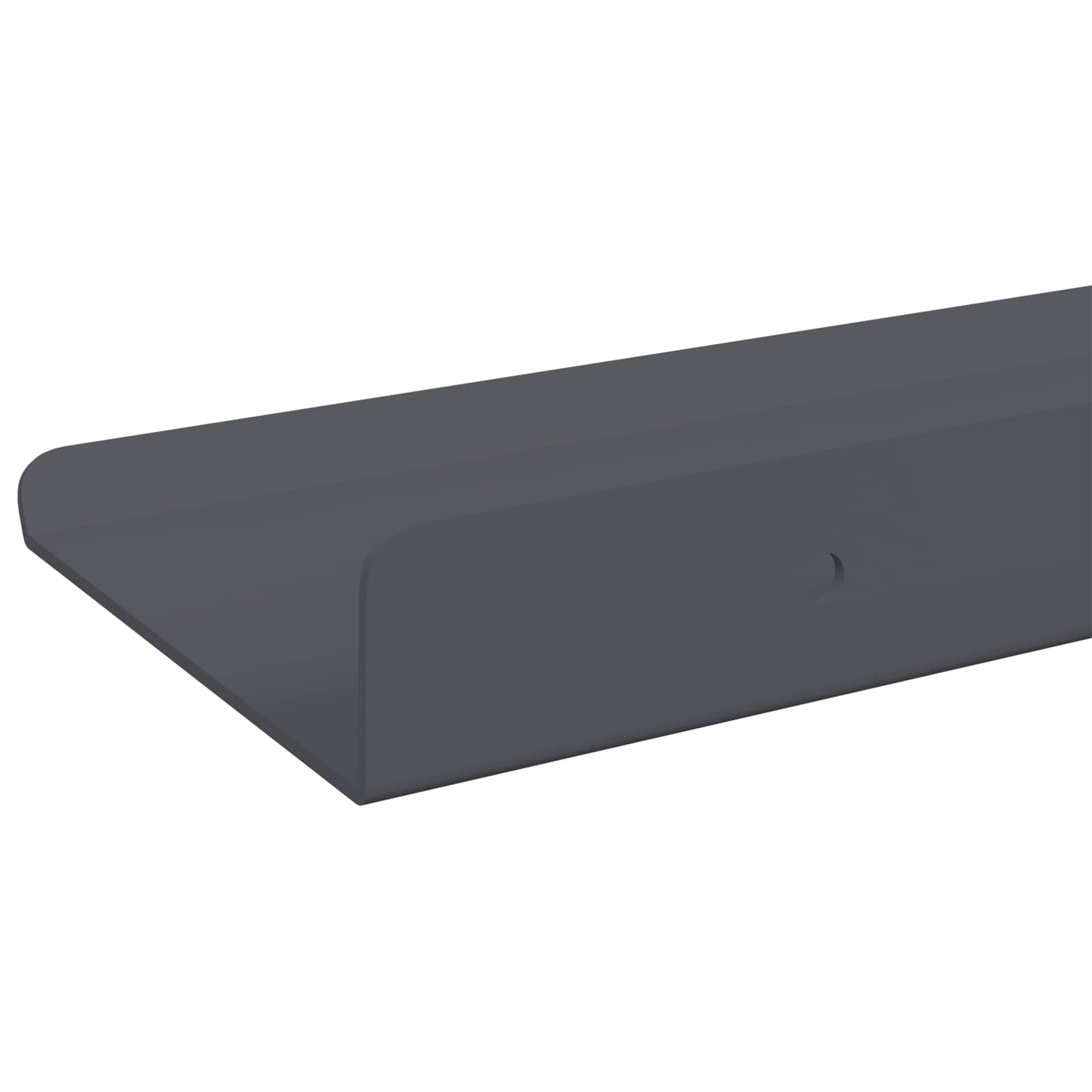 Vegghylle med hylle Veggmontert 3 pcs Antrasitt 40 x 9 x 2,5 cm vidaXL
