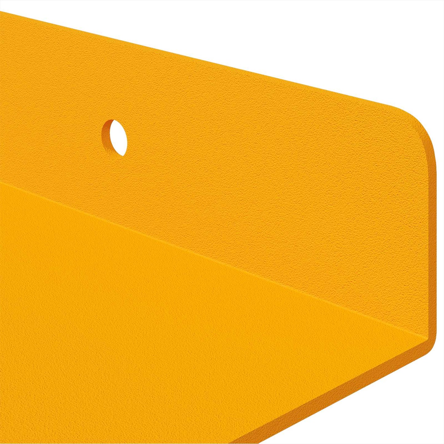 Vegghylle med hylle 3 pcs Sennepsgul 40 x 9 x 2,5 cm vidaXL