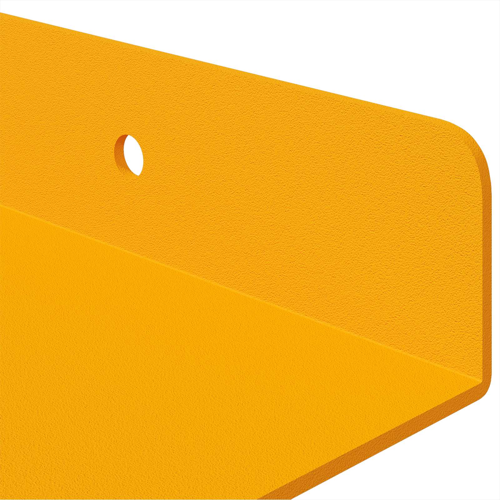 Vegghylle med hylle 3 pcs Sennepsgul 40 x 9 x 2,5 cm vidaXL