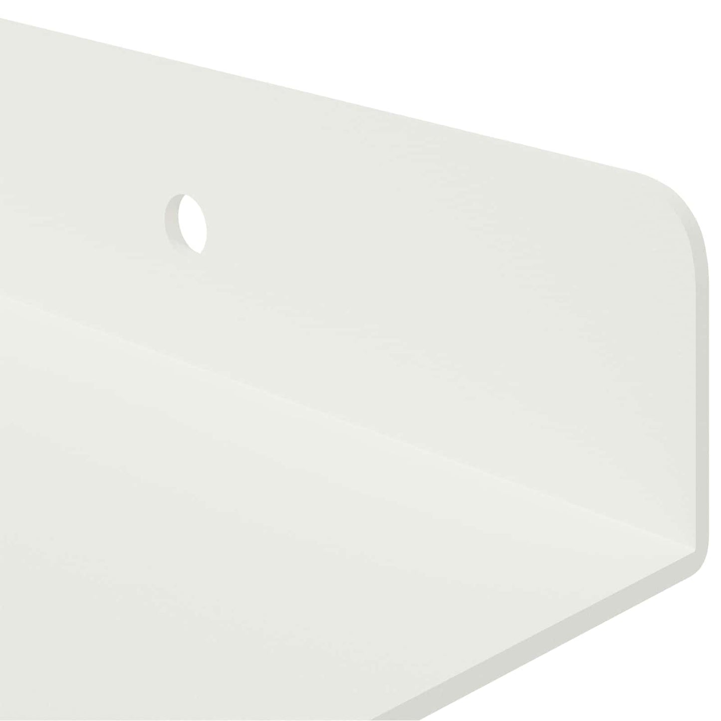 Vegghylle med hylle Veggmontert 3 pcs Hvit 40 x 9 x 2,5 cm vidaXL