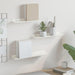 Vegghylle med hylle Veggmontert 3 pcs Hvit 40 x 9 x 2,5 cm vidaXL