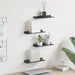Vegghylle med hylle Veggmontert 4 pcs Antrasitt 30 x 9 x 2,5 cm vidaXL