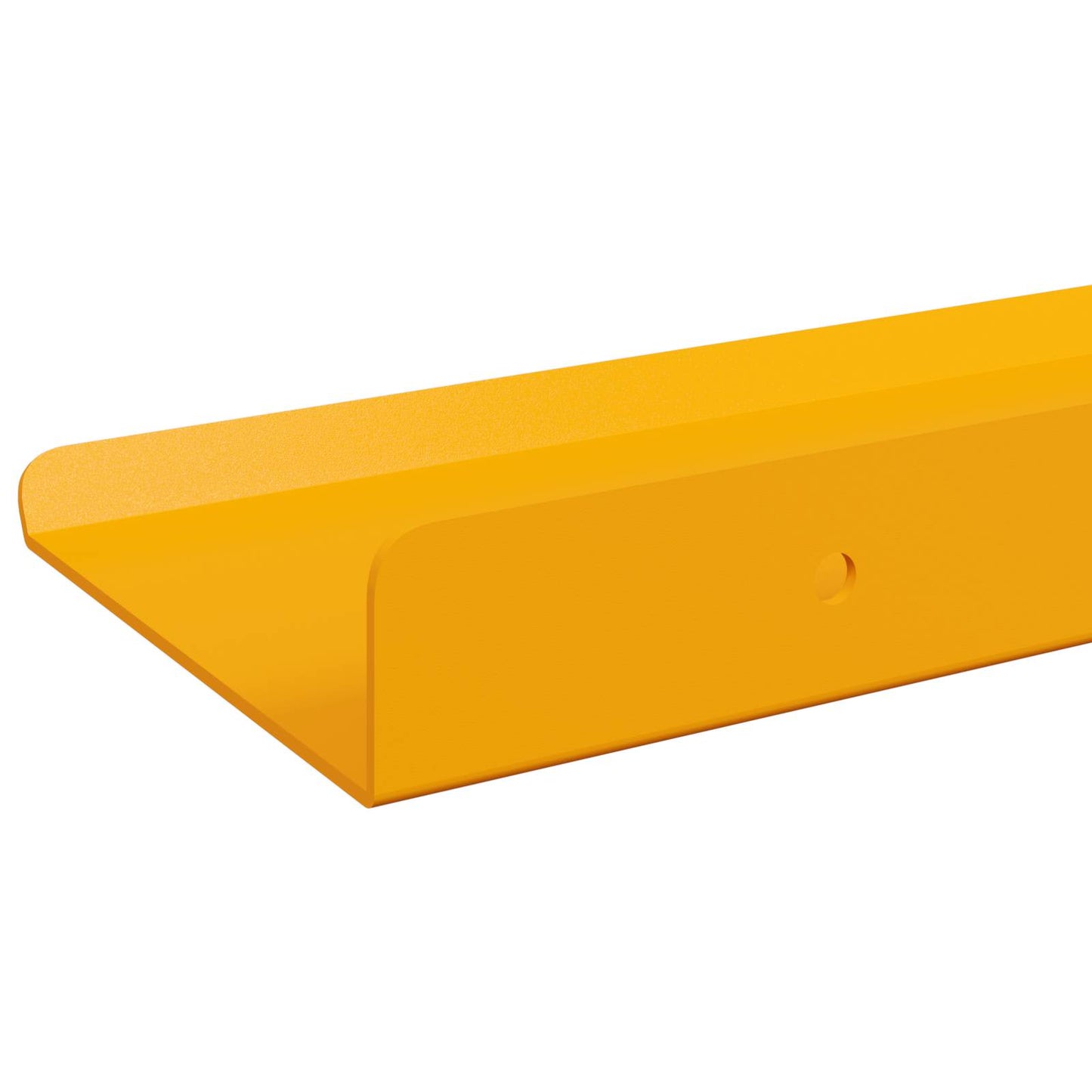 Flytende hylle 4 pcs Sennepsgul 30 x 9 x 2,5 cm Stål