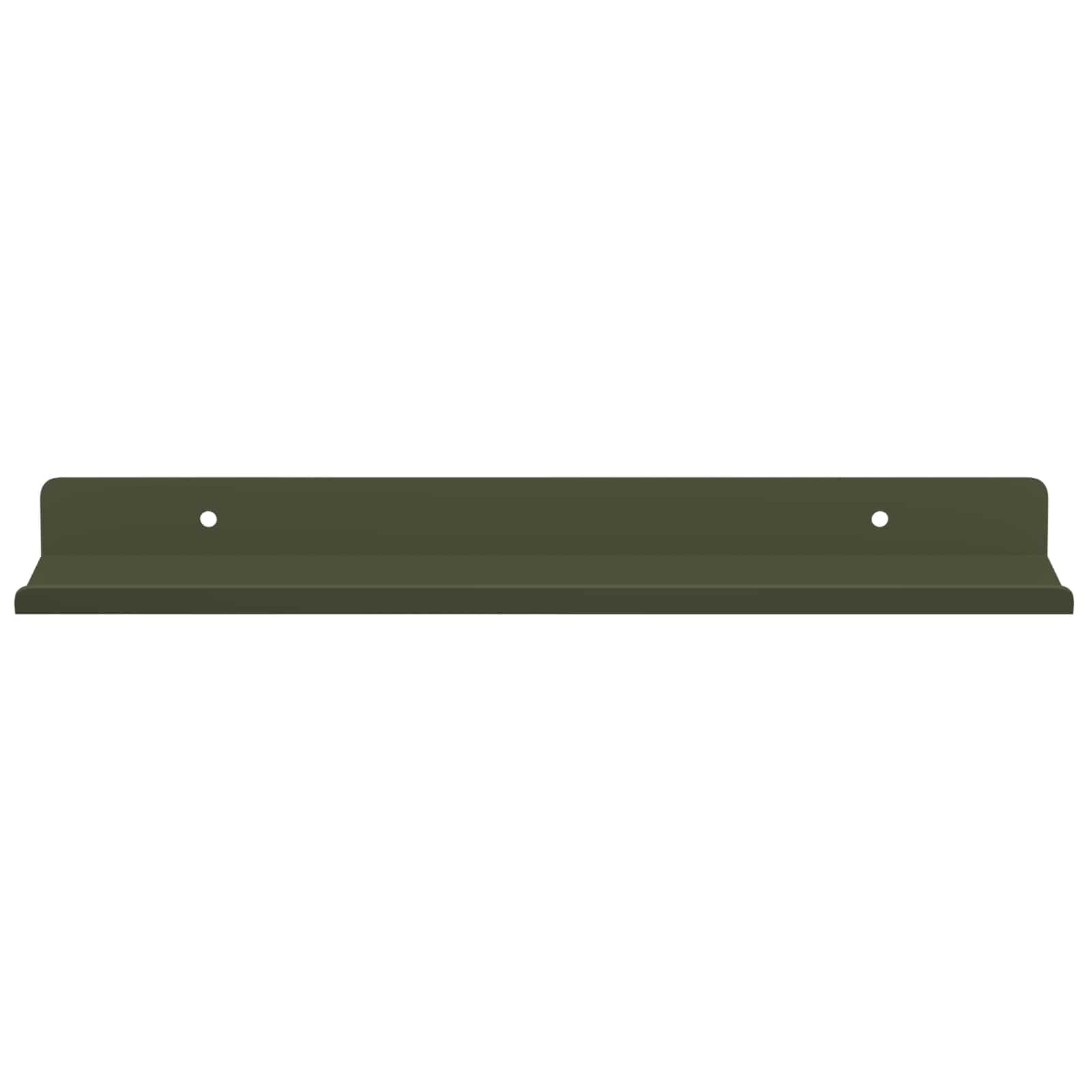 Vegghylle med hylle 2 pcs Olivengrønn 30 x 9 x 2,5 cm vidaXL