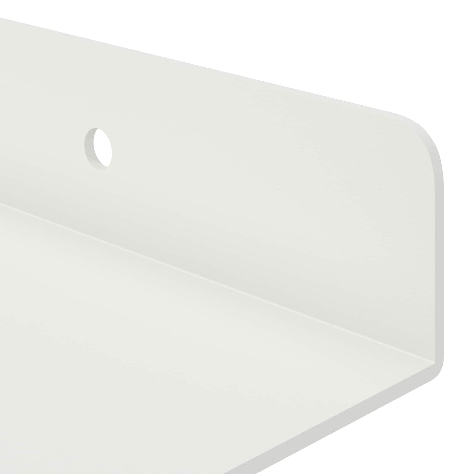 Vegghylle med hylle Veggmontert 2 pcs Hvit 30 x 9 x 2,5 cm vidaXL