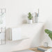 Vegghylle med hylle Veggmontert 2 pcs Hvit 30 x 9 x 2,5 cm vidaXL