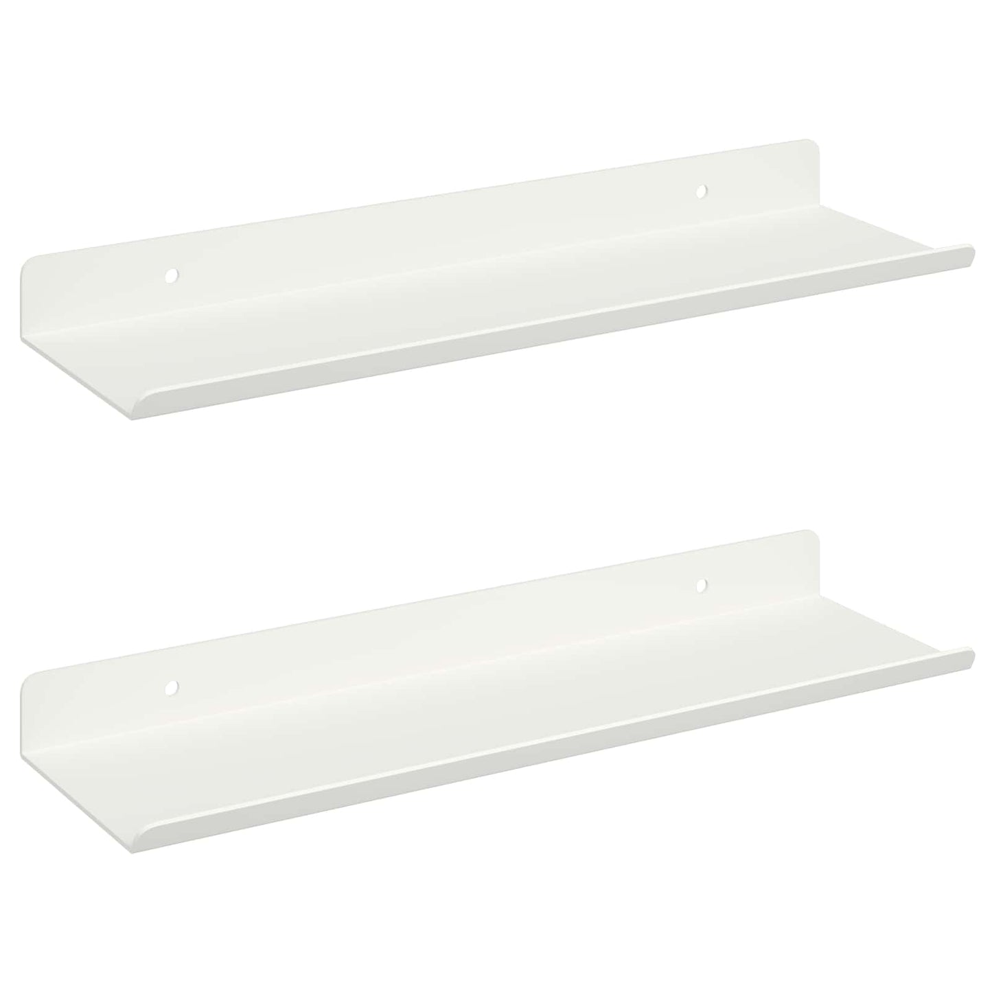 Vegghylle med hylle Veggmontert 2 pcs Hvit 30 x 9 x 2,5 cm vidaXL