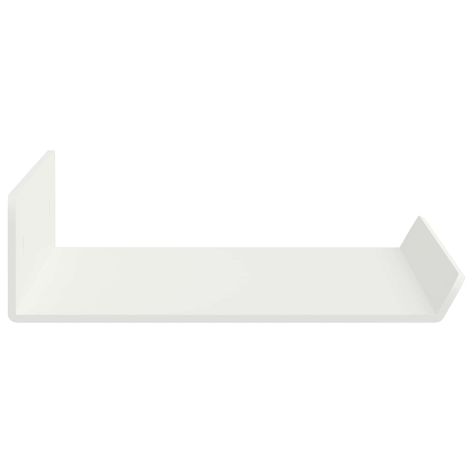 Vegghylle med hylle Veggmontert 2 pcs Hvit 30 x 9 x 2,5 cm vidaXL