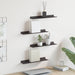Vegghylle med hylle Veggmontert 4 pcs Svart 40 x 9 x 2,5 cm vidaXL