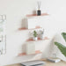 Vegghylle med hylle Veggmontert 4 pcs Rosa 40 x 9 x 2,5 cm vidaXL