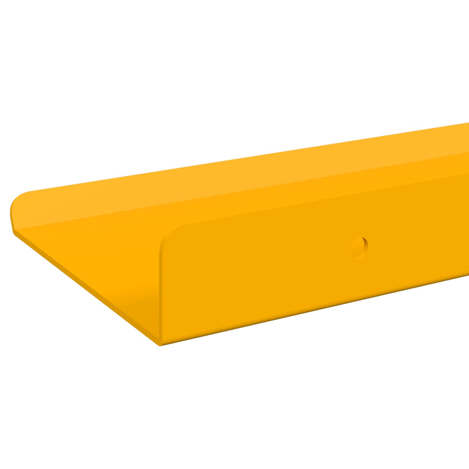 Vegghylle med hylle 2 pcs Sennepsgul 40 x 9 x 2,5 cm vidaXL