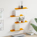 Vegghylle med hylle 4 pcs Sennepsgul 40 x 9 x 2,5 cm vidaXL