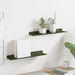 Vegghylle med hylle 2 pcs Olivengrønn 40 x 9 x 2,5 cm vidaXL