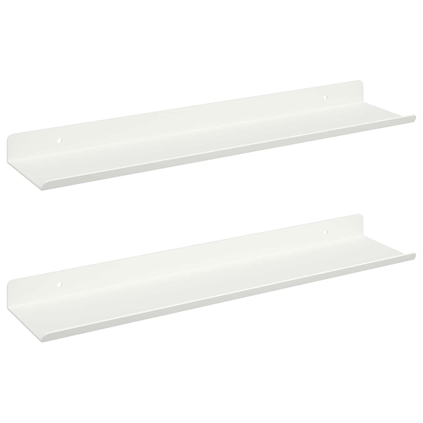 Vegghylle med hylle Veggmontert 2 pcs Hvit 40 x 9 x 2,5 cm vidaXL