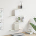 Vegghylle med hylle Veggmontert 4 pcs Hvit 40 x 9 x 2,5 cm vidaXL