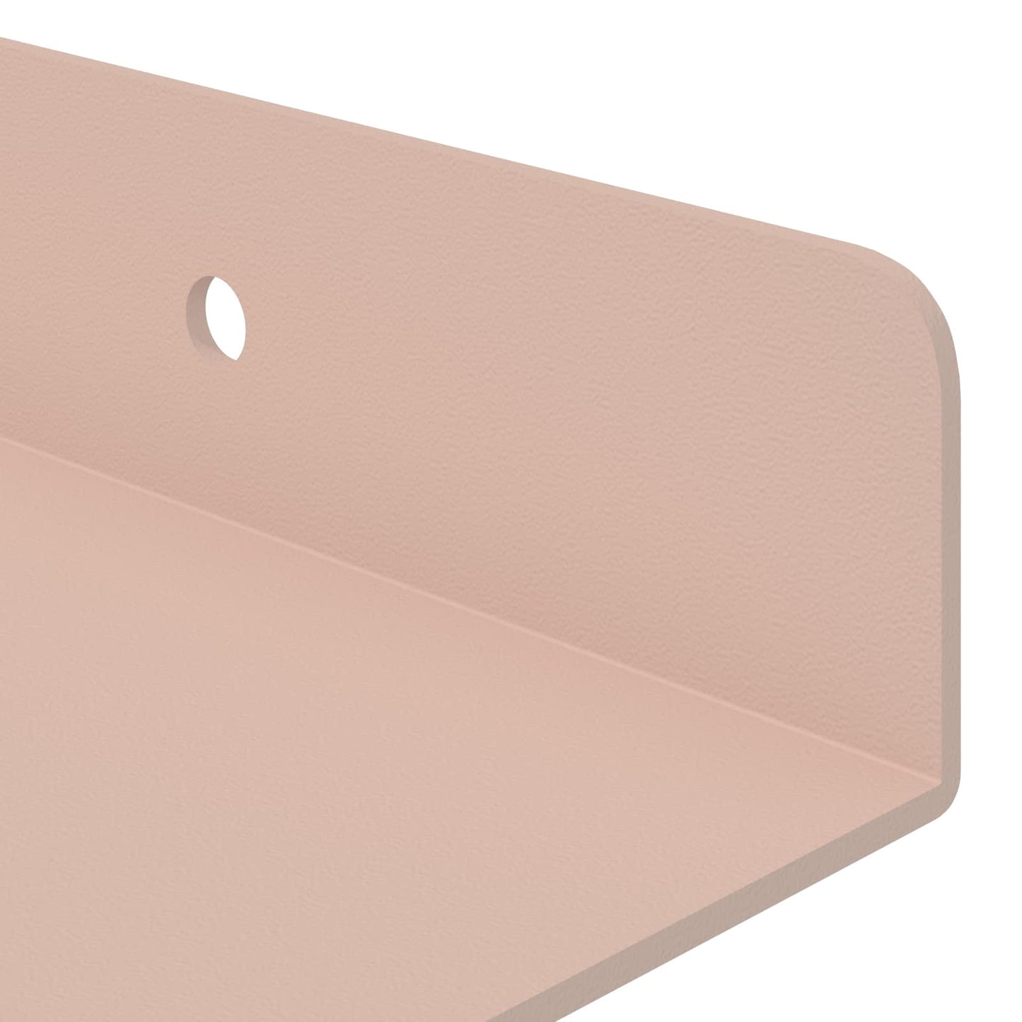 Vegghylle med hylle Veggmontert 2 pcs Rosa 60 x 9 x 2,5 cm vidaXL