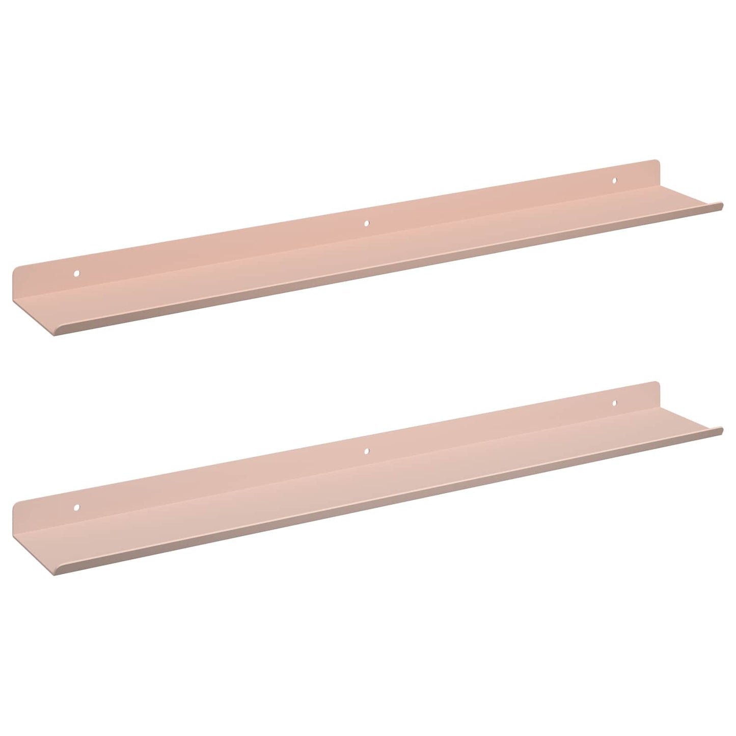 Vegghylle med hylle Veggmontert 2 pcs Rosa 60 x 9 x 2,5 cm vidaXL