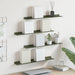 Vegghylle med hylle 4 pcs Olivengrønn 60 x 9 x 2,5 cm vidaXL