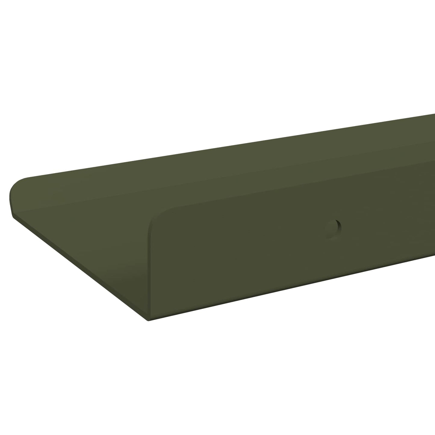 Vegghylle med hylle 4 pcs Olivengrønn 60 x 9 x 2,5 cm vidaXL