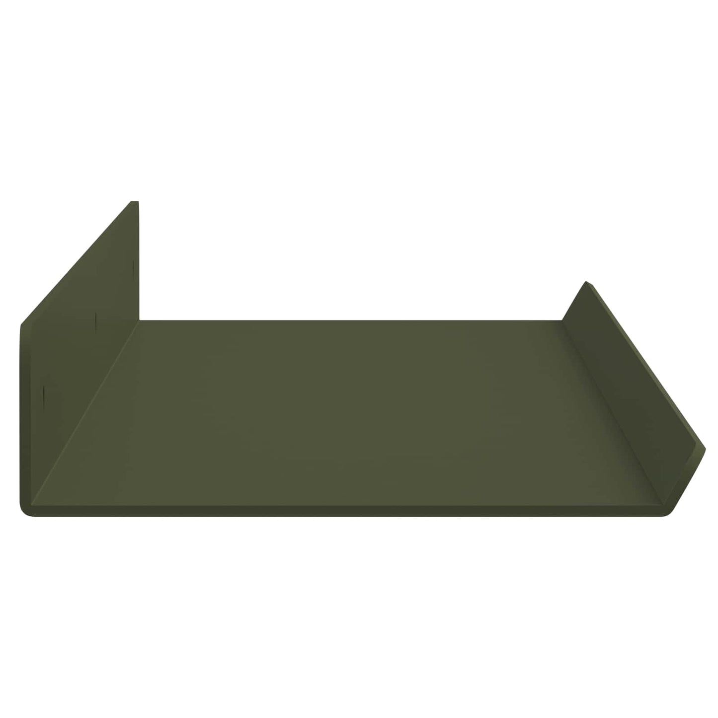 Vegghylle med hylle 4 pcs Olivengrønn 60 x 9 x 2,5 cm vidaXL