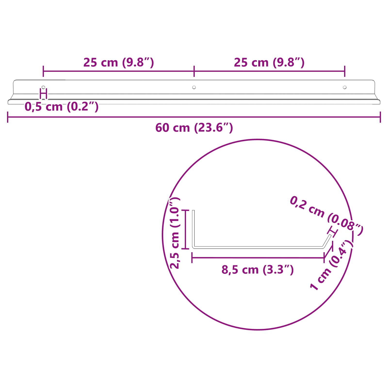 Vegghylle med hylle 4 pcs Olivengrønn 60 x 9 x 2,5 cm vidaXL