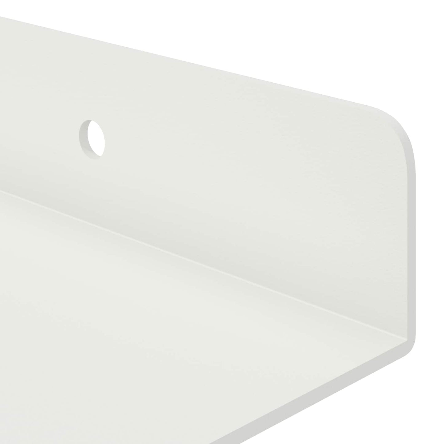Vegghylle med hylle Veggmontert 2 pcs Hvit 60 x 9 x 2,5 cm vidaXL