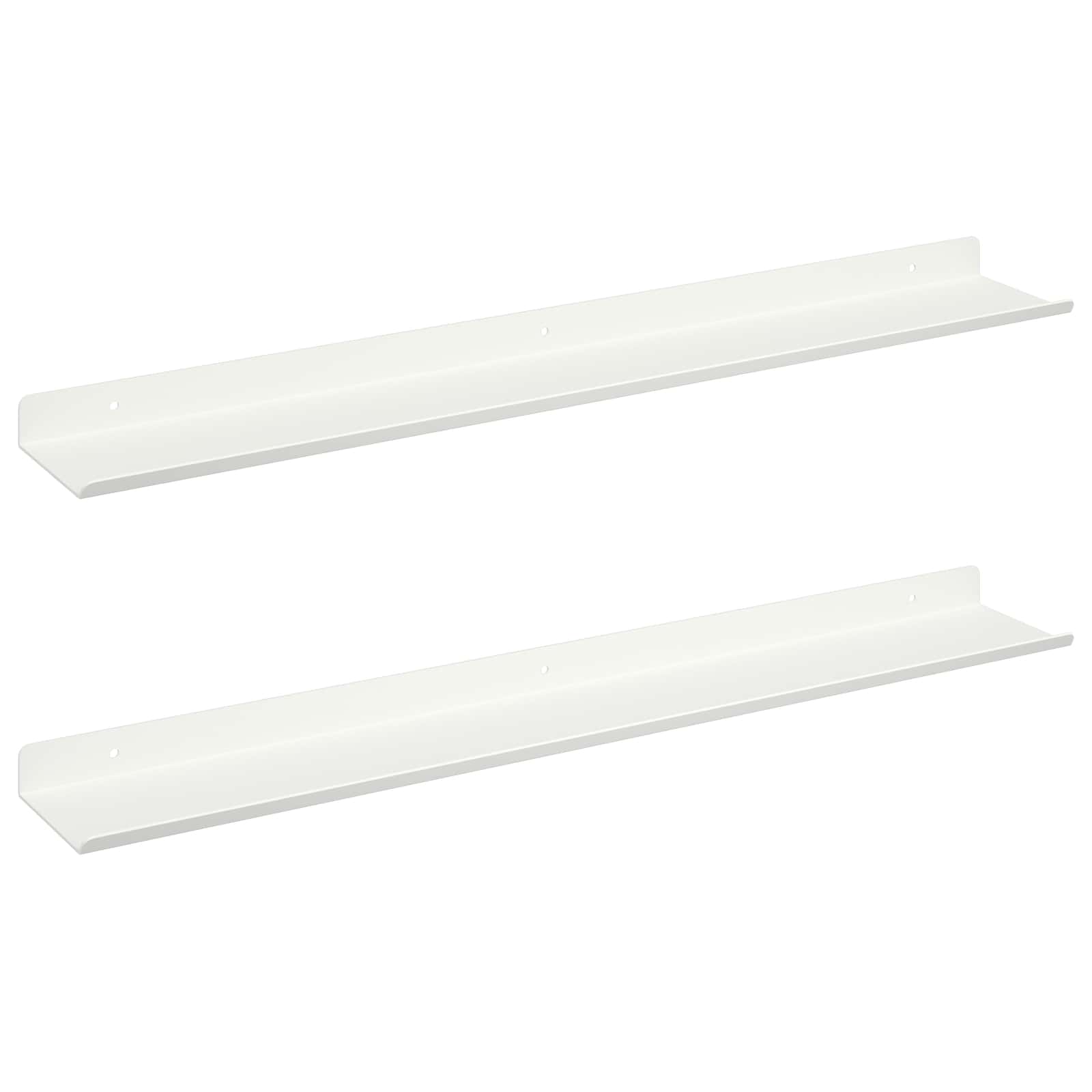 Vegghylle med hylle Veggmontert 2 pcs Hvit 60 x 9 x 2,5 cm vidaXL