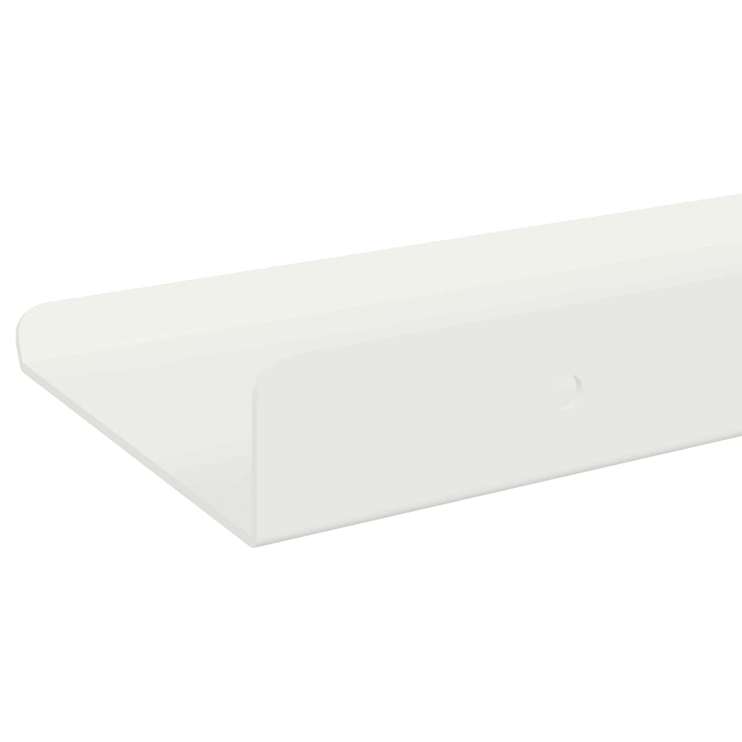 Vegghylle med hylle Veggmontert 2 pcs Hvit 60 x 9 x 2,5 cm vidaXL