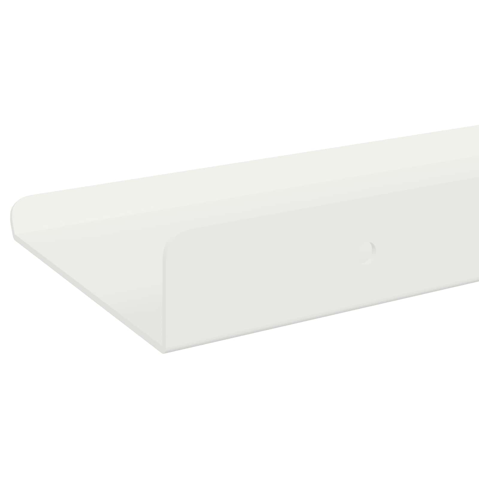 Vegghylle med hylle Veggmontert 2 pcs Hvit 60 x 9 x 2,5 cm vidaXL