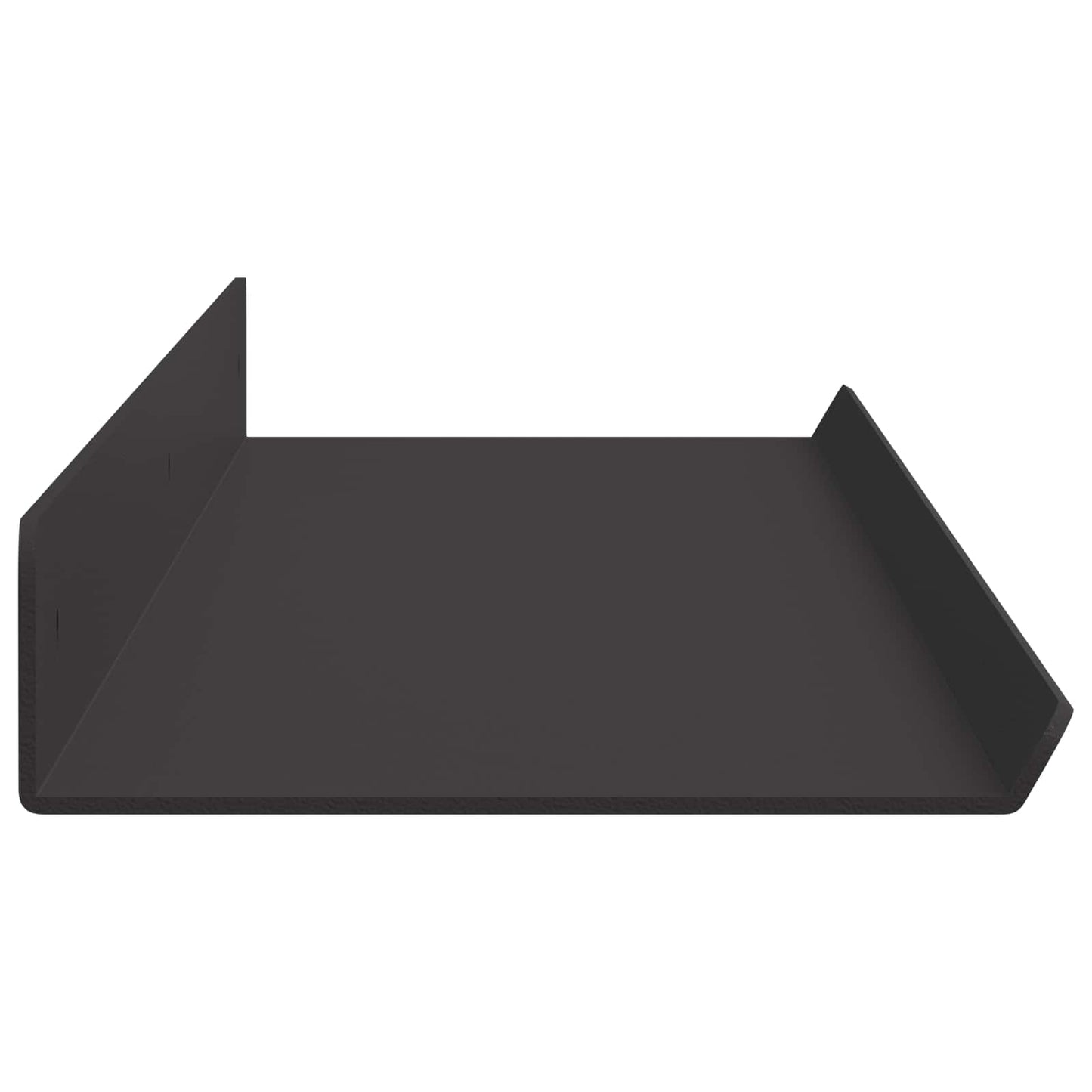 Vegghylle med hylle Veggmontert 2 pcs Svart 80 x 9 x 2,5 cm vidaXL