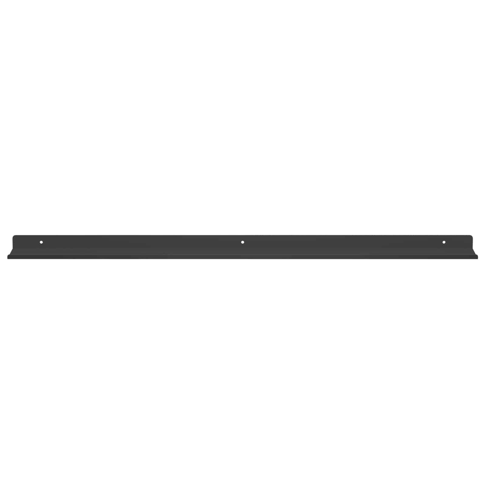 Vegghylle med hylle Veggmontert 4 pcs Svart 80 x 9 x 2,5 cm vidaXL