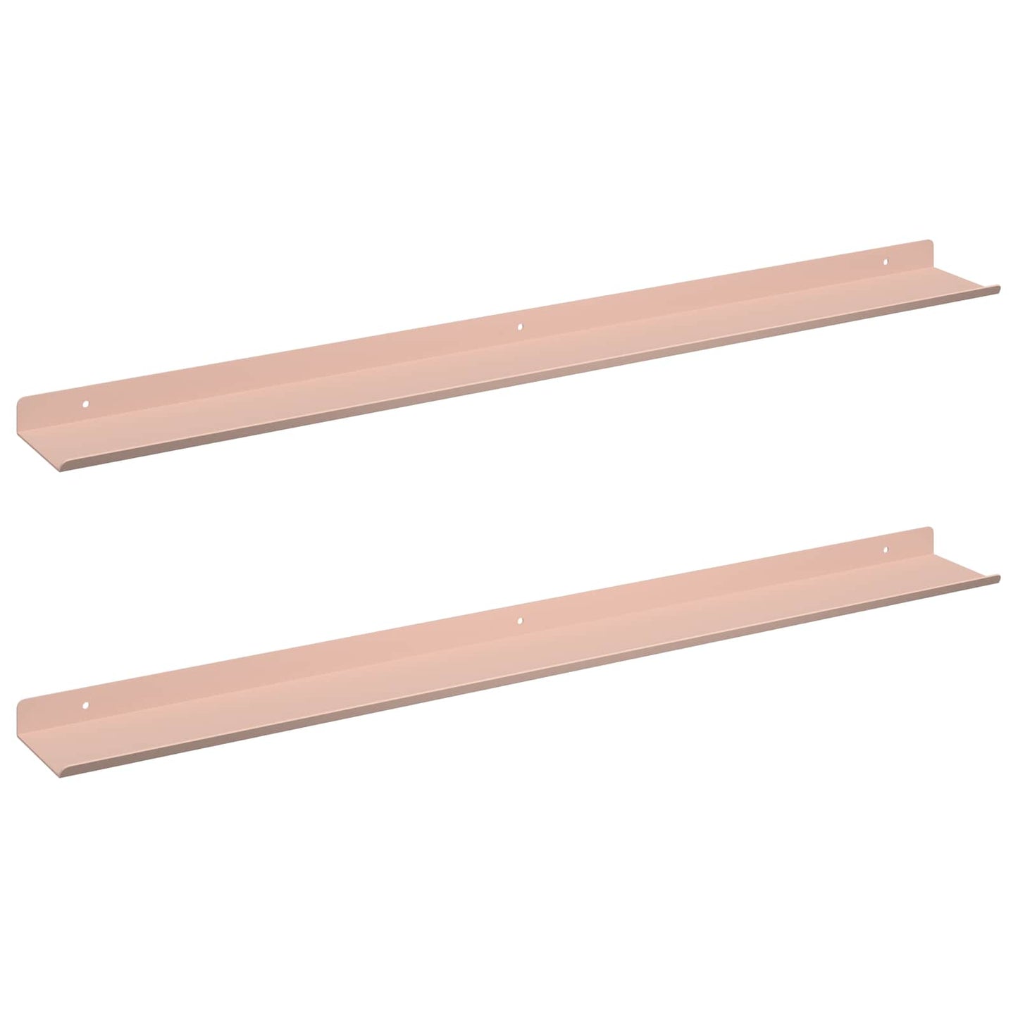 Vegghylle med hylle Veggmontert 2 pcs Rosa 80 x 9 x 2,5 cm vidaXL