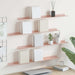 Vegghylle med hylle Veggmontert 4 pcs Rosa 80 x 9 x 2,5 cm vidaXL