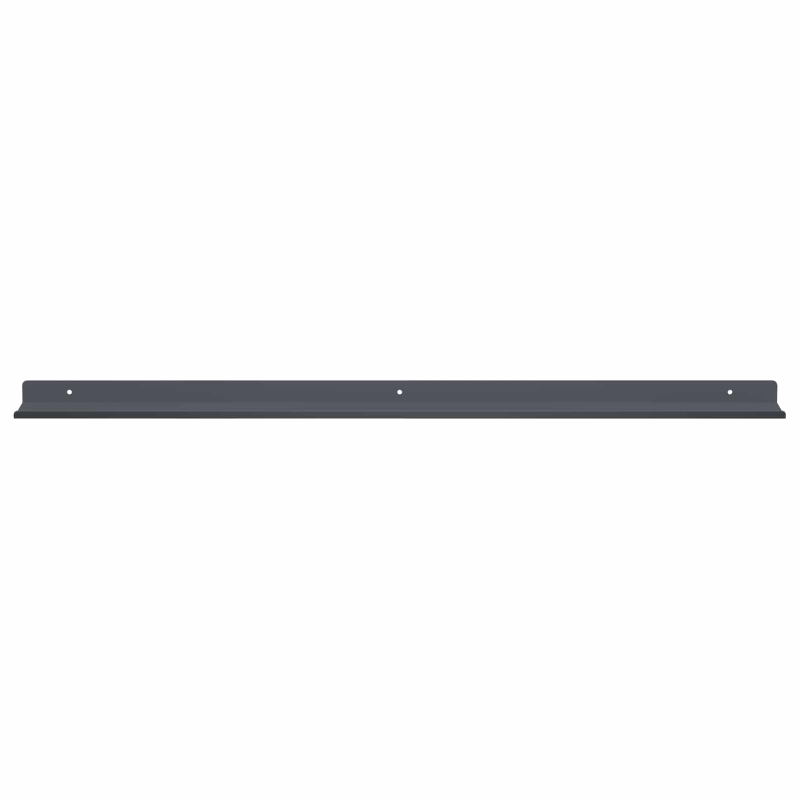 Vegghylle med hylle Veggmontert 2 pcs Antrasitt 80 x 9 x 2,5 cm vidaXL